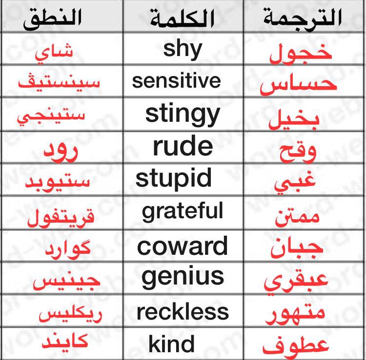 صفات مهمةلايك وتابعنا للمزيد